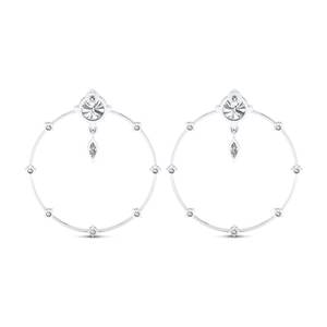 REYES - Pendientes de Aro Clásicos de Oro Sólido de 14K y 18K con Diamantes Cultivados en Laboratorio CVD HPHT para Mujer, Elegantes, Regalo para Novia, Joyería Fina - Product Image 4