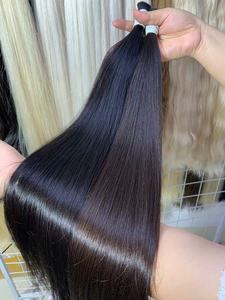 High Quality Natural Hair Color Luxury Vietnamese Cuticle Aligned Strong Ends Straight Extensions Super Double Drawn <b>Top</b> Grade - Product Image 3