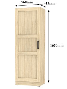 Armoire simple en bois OEM avec étagères, modèle de rangement contemporain pour chambre à coucher 12_0135 - Product Image 2