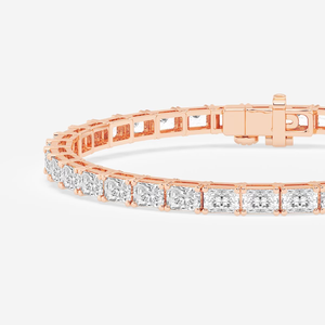 Pulsera de tenis de diamantes cultivados en laboratorio Radiant de 10 quilates, de 7 pulgadas, de lujo, brillante, regalo de joyería para mujer - Product Image 1