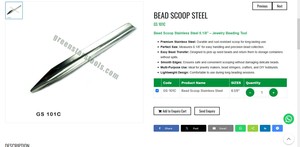 Cuillère à perles en acier inoxydable, outils de bijouterie, outils de fabrication de bijoux, outils manuels, outils d'orfèvrerie |   Numéro d'article GS-101C - Product Image 3