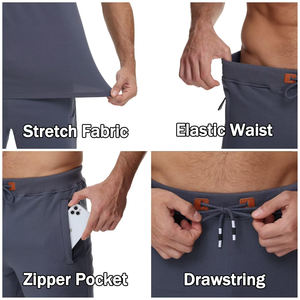 Ensemble de vêtements de sport d'été pour hommes, short et t-shirt personnalisés, polyester et coton, survêtement respirant, couleur personnalisable, survêtement OEM - Product Image 2