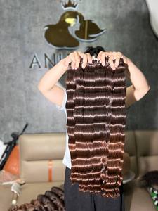 Extensiones de cabello Naturalo Wave de 28 pulgadas, color marrón, sin pegamento, densidad 200%, cabello humano. - Product Image 6