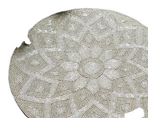 Meilleure vente napperons faits à la main napperons de table napperons perlés forme ronde napperon personnalisé Style indien sous-verres en pierre - Product Image 3