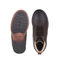 Bottes marron urbaines pour hommes – Chaussures décontractées contemporaines à lacets, robustes pour la marche et les voyages de week-end
