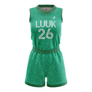 Conjunto de Camiseta y Pantalones Cortos Personalizados, Cuello en V sin Mangas, Sublimados, Uniformes Deportivos Transpirables para Jóvenes y Adultos, Uniformes de Baloncesto para Mujer - Product Image 4