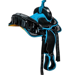 Selle de cheval Western Pleasure Trail en cuir ciselé à la main, avec logo personnalisé, fabriquée au Pakistan - Product Image 2