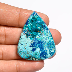 Lote de piedras preciosas de crisocola de alta calidad Natural, lote de crisocola al por mayor, lote de cabujones para fabricación de joyas, OEM disponible - Product Image 2