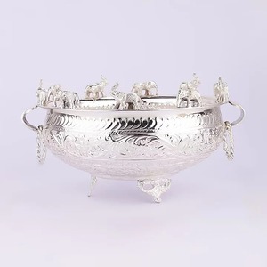 Bol à bougie en métal, décoration de centre de table pour salle à manger, avec un style rustique vintage élégant pour la décoration de la maison - Product Image 1