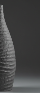 Vase à fleurs moderne gris en aluminium moulé, texture ondulée horizontale, pot à fleurs aspect pierre rustique, vase à bourgeons pour la maison et l'hôtel, best-seller - Product Image 3