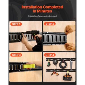 Kit Binari di Fissaggio E-Track Rinforzati, 2 Binari in Acciaio, Confezione da 4, per Fissaggio Carico fino a 900 kg, Accessori per il Controllo del Carico - Product Image 5