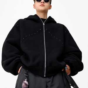 Nouveaux sweats à capuche pour hommes 2026, grande taille, personnalisés avec strass, coupe classique, 100 % coton, hiver, avec poche, respirants - Product Image 5
