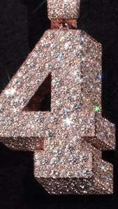 Custom <b>Iced</b> <b>Out</b> Lab Grown Diamond Number 4 Pendant 925 silver 18K Solid Gold 2.25 Inch <b>Chain</b> Hip Hop Men's Jewelry Everyday wear - Product Image 4