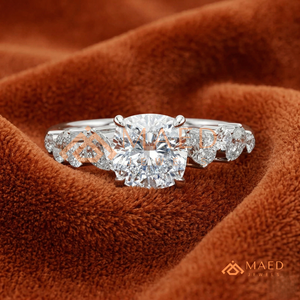 925 Sterling Silver with Pear-Cut Accents <b>Cushion</b>-Cut Cluster <b>Statement</b> Ring in Sterling Silver – Multi-Shape Diamond Simulant - Product Image 1