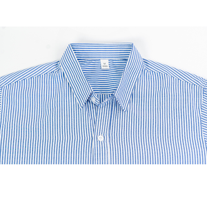 Camisa Casual a Rayas Antiarrugas para Hombre, Fabricada en Vietnam, de Poliéster/Algodón Tejido con Técnica de Teñido Liso, ODM/OEM - Product Image 5