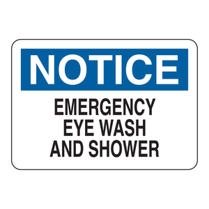 Señal de Emergencia de Alto Contraste Brady para Lavaojos y Ducha de Emergencia, 7 x 10 Pulgadas, Montaje en Pared para Laboratorios - Product Image 2