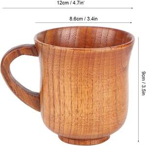 Taza de Café de Madera Artesanal TIMELESS CRAFT - Elegante Madera de Alcanfor Estilo Chino Nuevo, el Mejor Regalo para Amantes del Café y Regalos Empresariales - Product Image 4