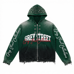 Sudadera con Capucha Extra Grande para Hombre, 100% Algodón de Alta Calidad, Corte Holgado, Color Sólido, Talla Grande, Manga Larga, con Logotipo Personalizado - Product Image 1