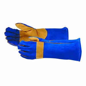 Gants de soudure en cuir de vachette renforcé de qualité supérieure, résistants à la chaleur, pour la lutte contre les incendies et le barbecue - Product Image 1