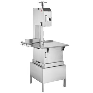 Sega a Nastro Elettrica Commerciale 2200W in Acciaio Inox per Carne e Ossa, Piano di Lavoro 62x52 cm, per Lavorazione Carni - Product Image 1