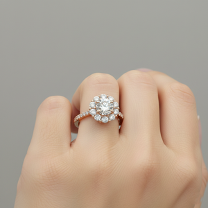 แหวนเพชรชุบโรสโกลด์สำหรับชุดง่ามที่ได้รับการรับรองความรักของ Stonewels - Product Image 6