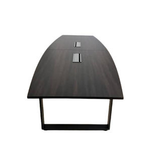 Mesa de Conferencia Moderna Minimalista Rectangular con Patas de Metal y Melamina para 8 Personas, Muebles de Oficina para Uso Comercial - Product Image 4