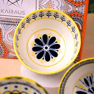 Juego de 4 Tazones de Porcelana con Diseño Floral, Ecológicos, Pulidos, para Servir Cereales y Sopas - Product Image 4