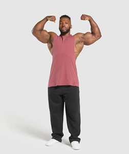 Camiseta sin mangas con cuello redondo para culturismo, chaleco de entrenamiento muscular, transpirable, de secado rápido, para fitness y deportes - Product Image 4