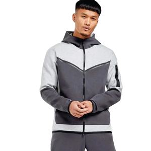 Conjunto de chándal o Jogger de algodón 100% de alta calidad para hombre, chaqueta con cremallera, conjunto de 2 piezas, diseño cómodo y estilo, color de dos tonos - Product Image 1
