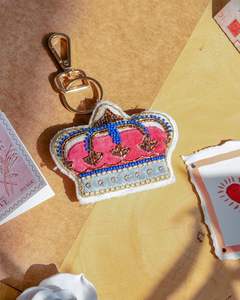 Handcrafted Colorful Beaded Keychain Stylish <b>Key</b> <b>Ring</b> Bag Charm for Women At Best Price - Product Image 4