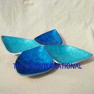 Tazón Decorativo con Diseño de Hojas, Ramas y Pájaros en Color Plateado, Material de Aluminio y Madera, Tazón Redondo - Product Image 5