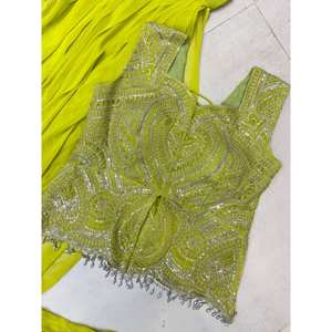 Sari Lehenga de diseñador listo para usar para fiesta Estilo de ropa india y pakistaní - Product Image 1