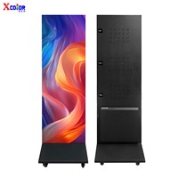 Écran publicitaire numérique LED pliable X-color pour intérieur/extérieur, en aluminium moulé sous pression, portable, 1080P, étanche IP65