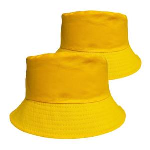 Wholesale Unisex Custom Embroidery logo Cotton Solid Outdoor Sunscreen <b>Flat</b> Top Fisherman Bucket <b>Hat</b> - Product Image 6