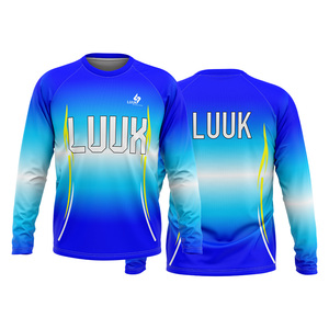 เสื้อแขนยาวผู้ชายแบบคอกลม พิมพ์ลายซับลิเมชั่น แห้งเร็ว สไตล์ลำลอง ลายตัวอักษรโดดเด่น ดีไซน์ตะเข็บตัดสี - Product Image 3