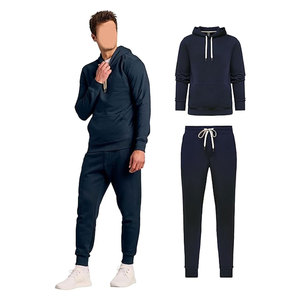 <b>Track</b> <b>Suits</b> Mens Sweatsuit Pullover or Zip Hoodie and Joggers Classic Fit 2 Piece Sweat <b>Suit</b> Comfortable Casual Streetwear - Product Image 1
