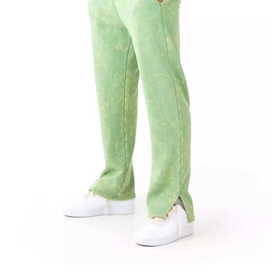 Trendy Winter Hooded Men Tracksuit Pants Plus Size 100% Cotton Lightweight Solid Color Breathable Casual Acid Wash Tracksuits - Product Image 4