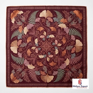Elegant <b>Square</b> <b>Scarf</b> Custom Digital Print Lightweight <b>Silk</b> Feel Fabric Premium Fashion Accessories OEM ODM Manufacturer Bulk - Product Image 5