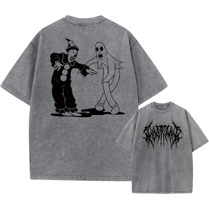 เสื้อยืดพิมพ์ลายกราฟิกตามสั่งขายส่ง ลายปลาญี่ปุ่น ทรงโอเวอร์ไซส์ ผ้าฝ้าย สตรีทแวร์ ทรงหลวม ผู้ผลิตจำนวนมาก - Product Image 4