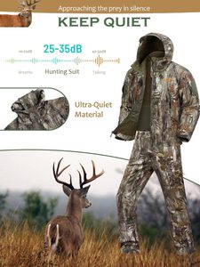 Ensemble veste et pantalon de chasse camouflage Soft Shell, résistant à l'eau, silencieux, pour activités de plein air - Product Image 6