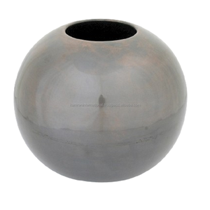 Jardinière ronde en métal avec motif gravé ancien, design de fleurs, pour la maison, le restaurant et le jardin - Utilisation écologique en extérieur/intérieur - Product Image 4