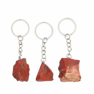 Llavero de cristal de alta calidad, llavero de jaspe rojo en bruto, llavero de piedra natural, regalos para mujeres, mayorista de llaveros - Product Image 5