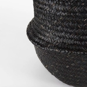 Set of 3 Black Seagrass <b>Storage</b> <b>Baskets</b> Handmade <b>Storage</b> <b>Basket</b> Wholesale eco-friendly Made in Vietnam - Product Image 5