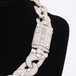 Cadena Cubana de Lujo con Incrustaciones de Diamantes, Collar de Acero Inoxidable, Joyería Hip Hop con Piedras de Imitación de Diamante, para Fiestas, Regalo para Hombre - Product Image 3