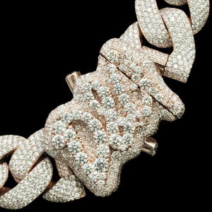 Cadena de Eslabones con Micro Pavé de Moissanita, Plata de Ley S925, Estilo Punk Hiphop, Collares Unisex, Regalo de Joyería para Aniversario, Compromiso o Fiesta - Product Image 2