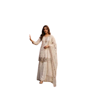 Launching New Design Trending Satin Silk Top Palazzo dupatta Reddy To Wear Look Designs - Product Image 1