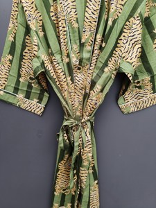 Indian cotton kimono handblocked kimono <b>robes</b> beach wear dress <b>women</b> dress cotton dress bridesmaid <b>robe</b> printed kimono - Product Image 2