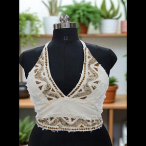 Camiseta sin mangas con cuello en V para mujer, tejida, con bordes texturizados, transpirable, ecológica, 100% algodón grueso, personalizada, más de 10 diseños y patrones - Product Image 3