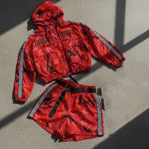 Custom Woven <b>Sequined</b> Front Gym Wear Full Zip Turtleneck Hoodies Tracksuit Jogging Crop Top Windbreaker Jacket <b>Two</b> <b>Piece</b> <b>Set</b> - Product Image 4