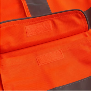Chaleco de Seguridad Naranja de Alta Visibilidad para Hombre con Tiras Reflectantes, Bolsillos con Cremallera y Múltiples Compartimentos - Product Image 5